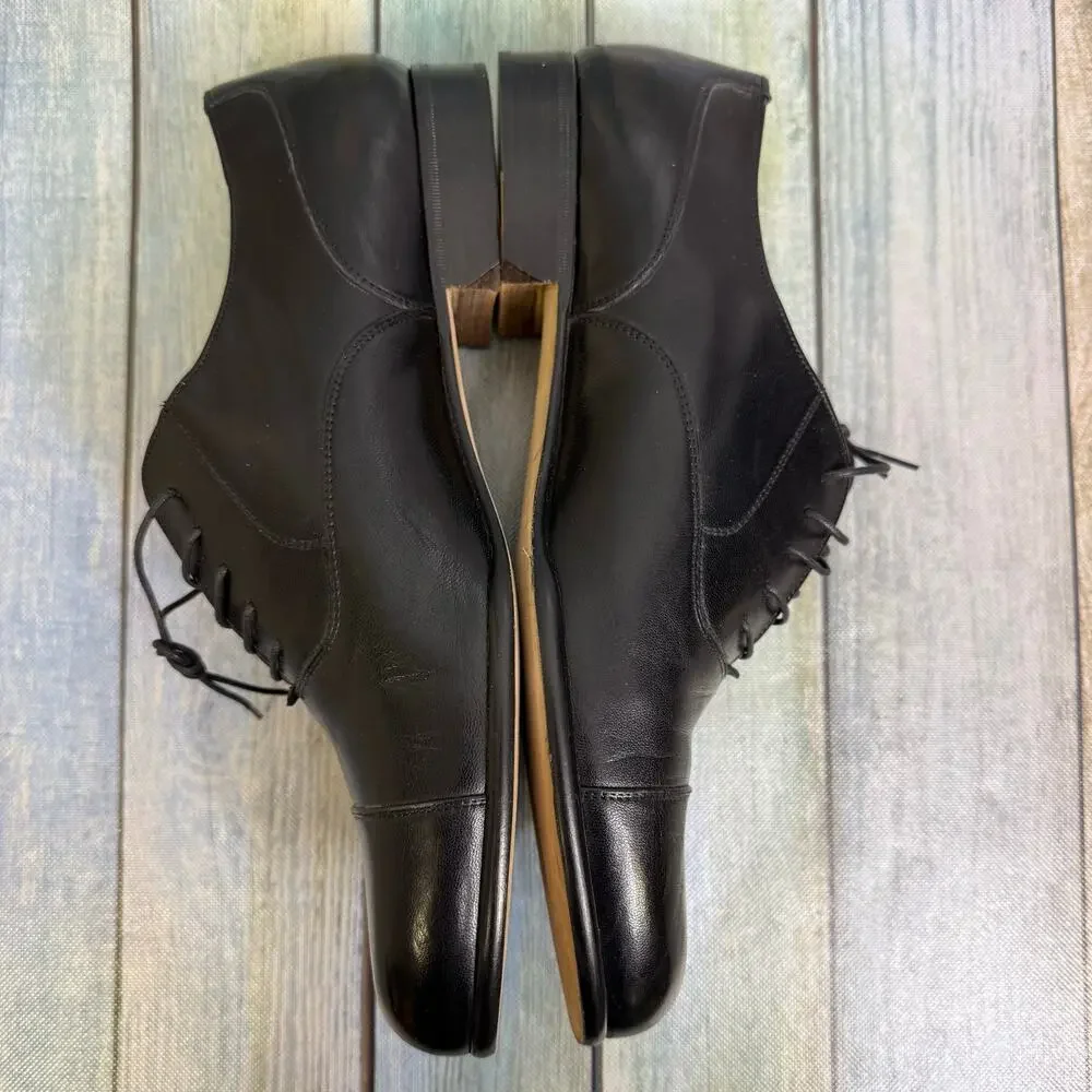 Italy Bragano Cole Haan Men's Black Dress Shoes Size 11.5 N Lace Up